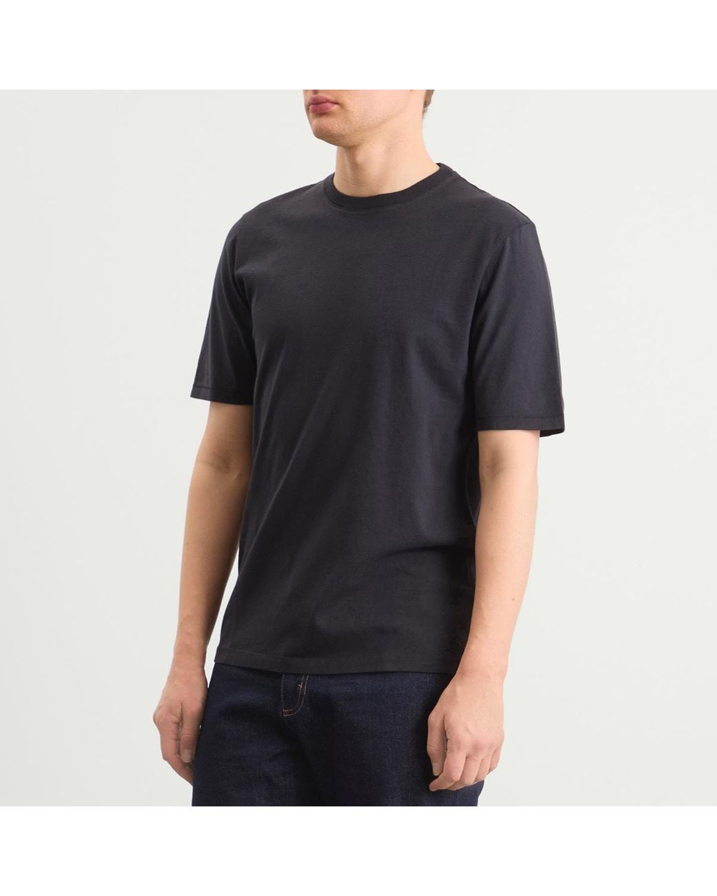 Folk Blue Contrast Sleeve T-Shirt for men