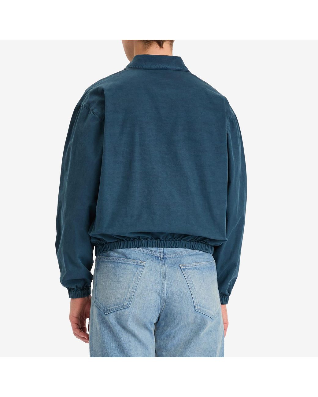 AURALEE Product Dyed Finx Gabardine Swing Top in Blue for Men | Lyst