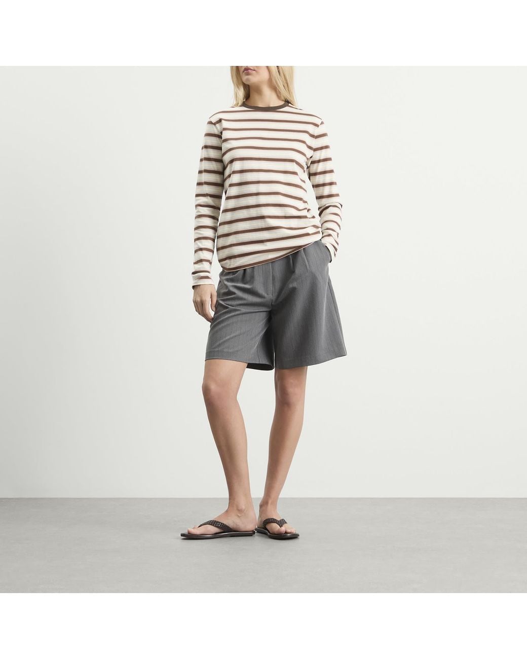Auralee Multicolor Gradient Stripe Long Sleeve T-Shirt