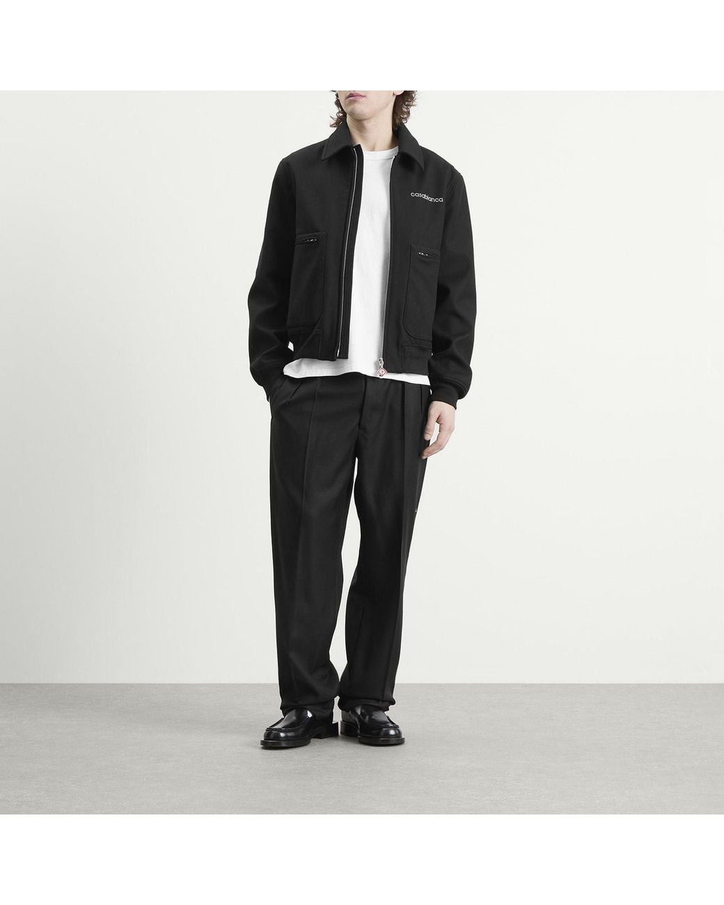 Casablanca Black Wool Blouson for men