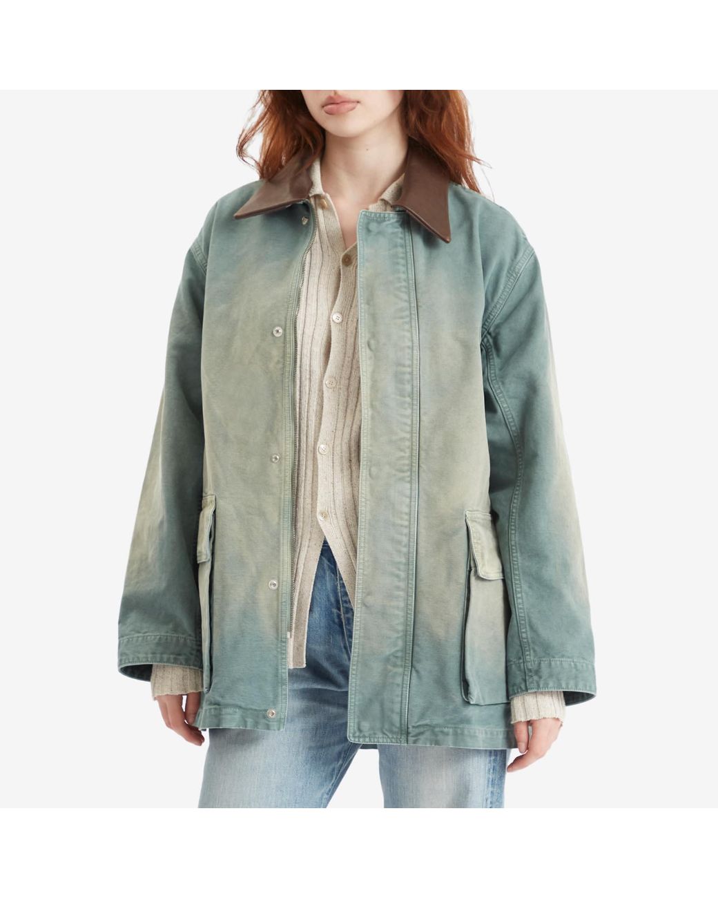 AURALEE ORGANIC COTTON DUCK BLOUSON グリーン Organic Cotton Duck Blouson – La Garçonne