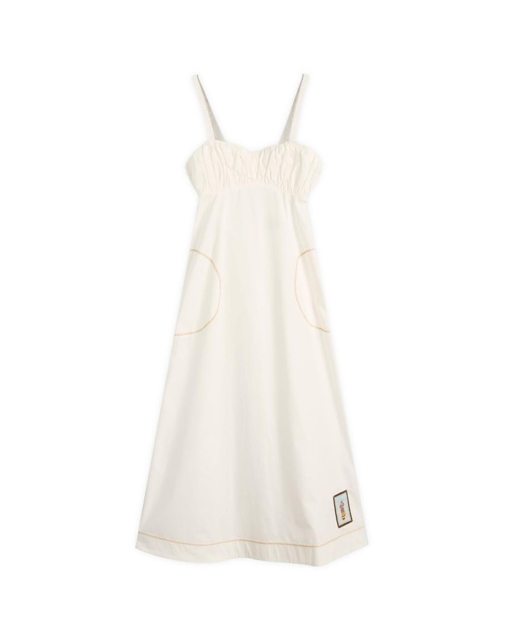 ALÉMAIS White Katerina Midi Dress