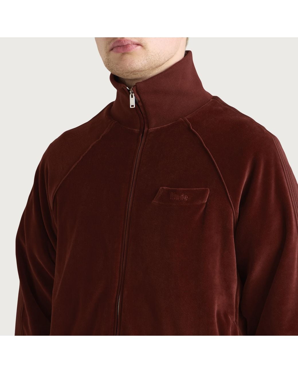 Rhude Brown Madera Velour Track Jacket for men