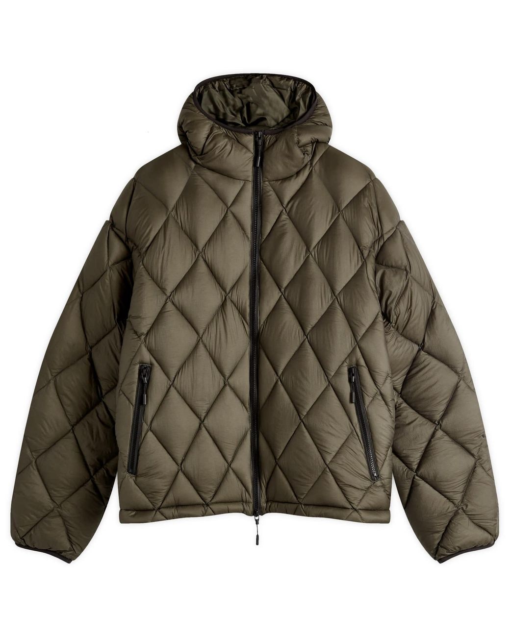 プ*ラ様 MKI MIYUKI ZOKU ダークグリーン ダウンジャケット Mki Miyuki Zoku Translucent Bubble Quilted Ripstop Nylon
