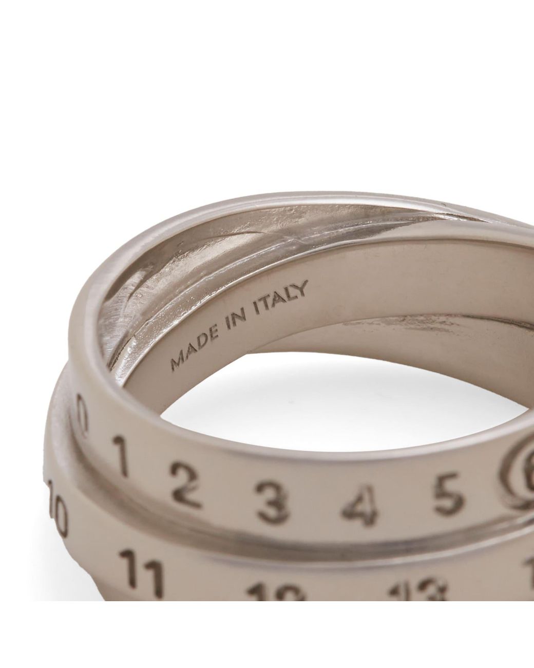 【関税＆送料込み】Mm6 Maison Margiela 'Triple Logo' Ring MM6 Maison Margiela Triple Logo Ring | Silver | FARFETCH