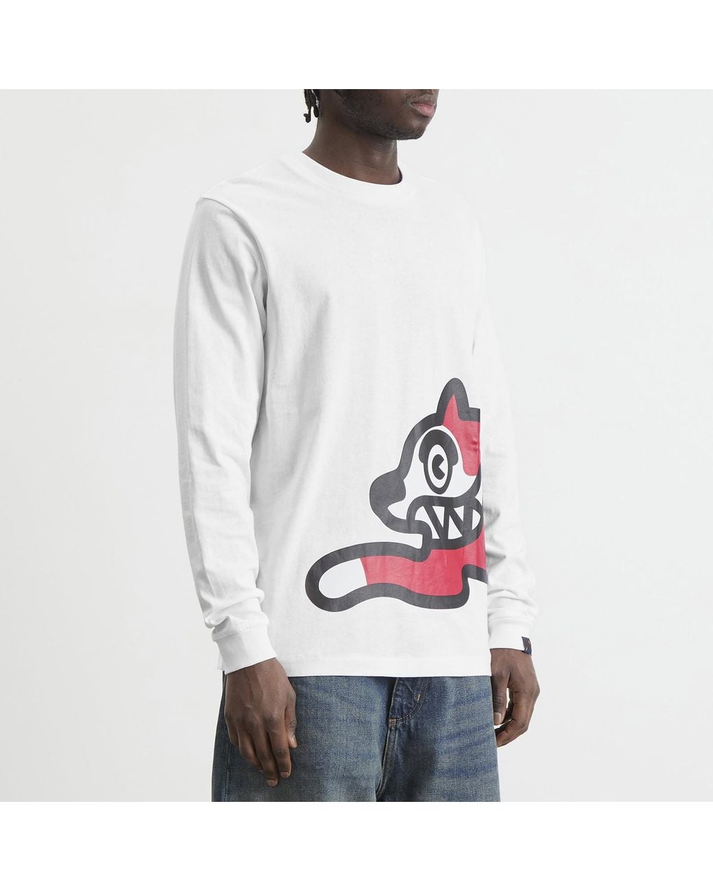 ICECREAM White Jumbo Running Dog Long Sleeve T-Shirt for men