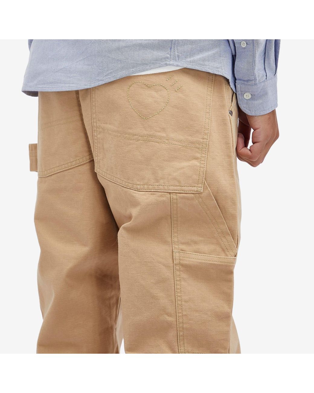 パンツ HUMAN MADE WASHED DUCK WORK PANTS HUMAN MADE Washed Duck Work Pants in Light Brown | SVD USA