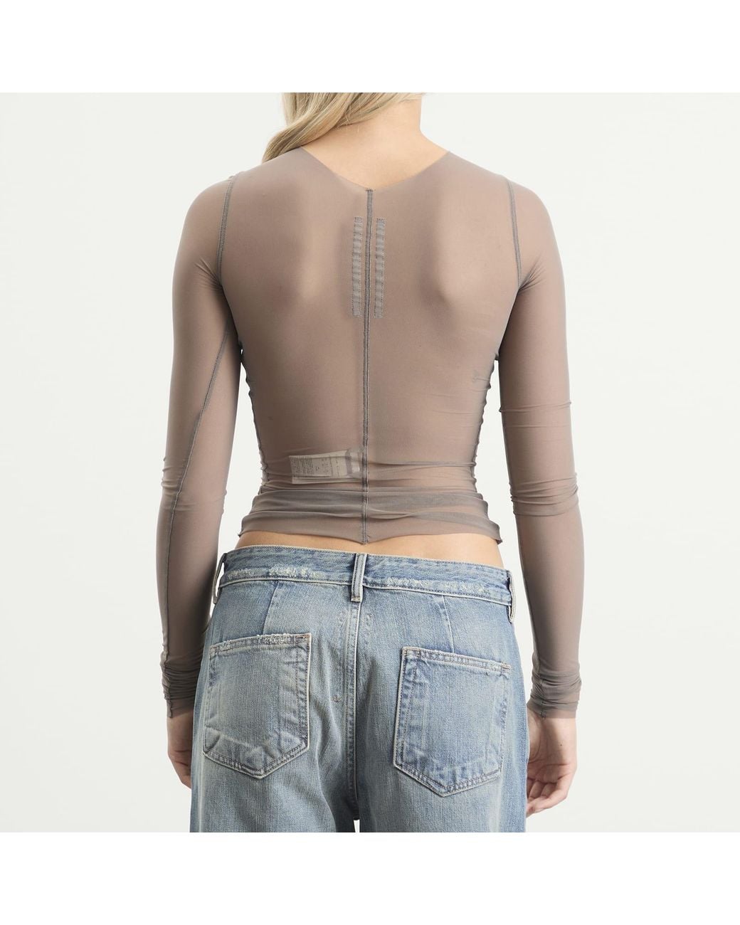 Rick Owens Brown Temple Top With Bandeau