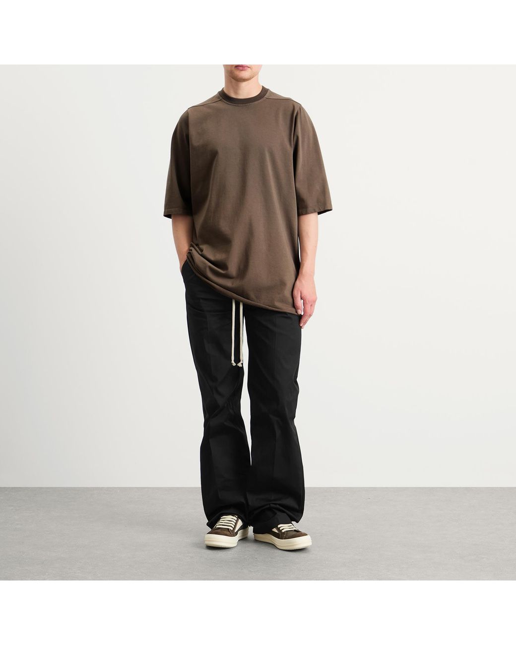 Rick Owens Brown Jumbo T-Shirt for men