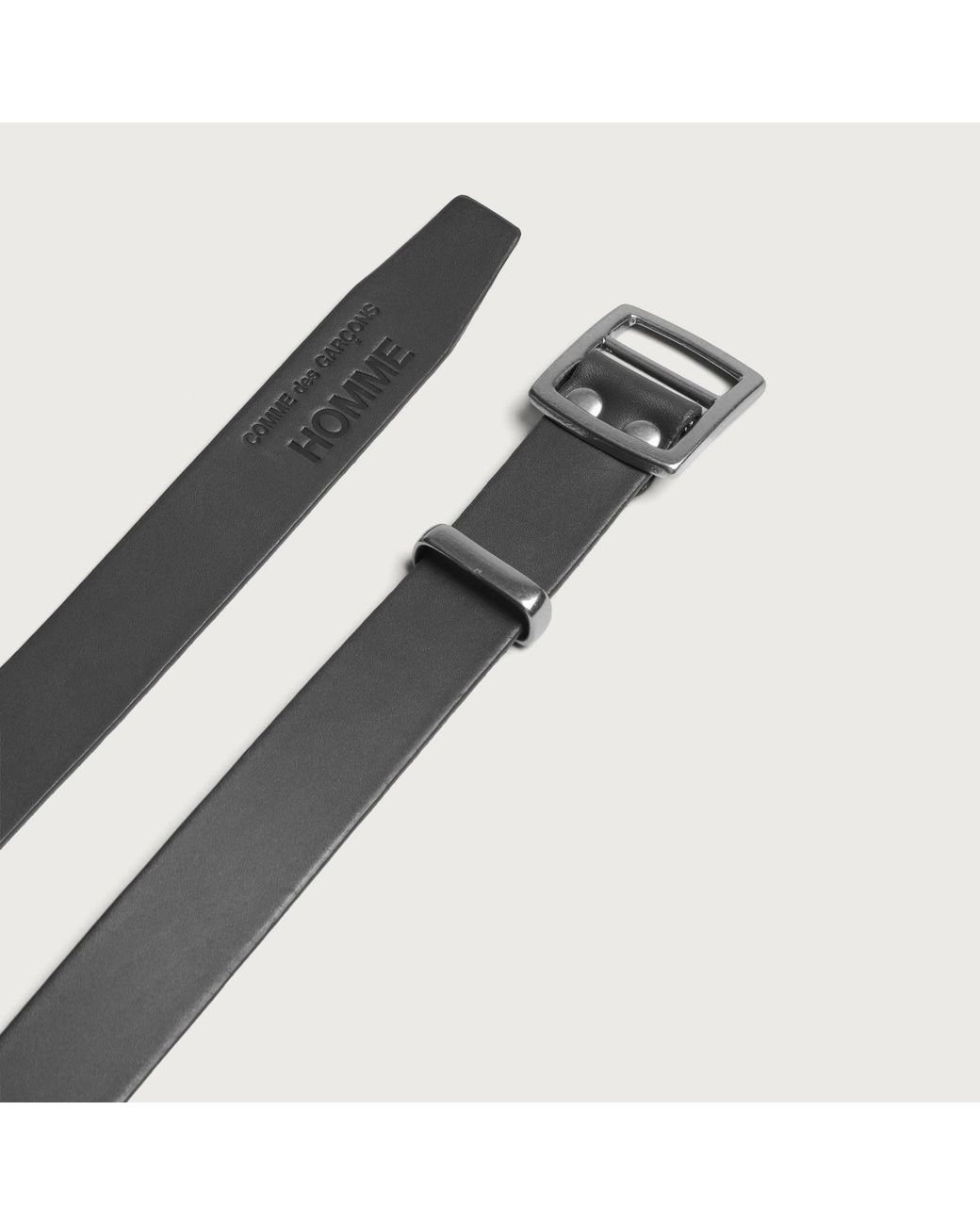 Comme des Garçons Black Steer Oil Leather Belt for men