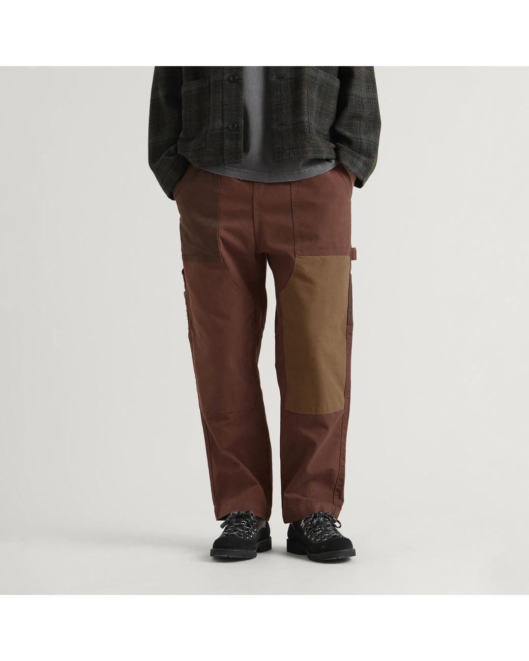 Service Works Brown Patchwork Utility Chef Pants for men