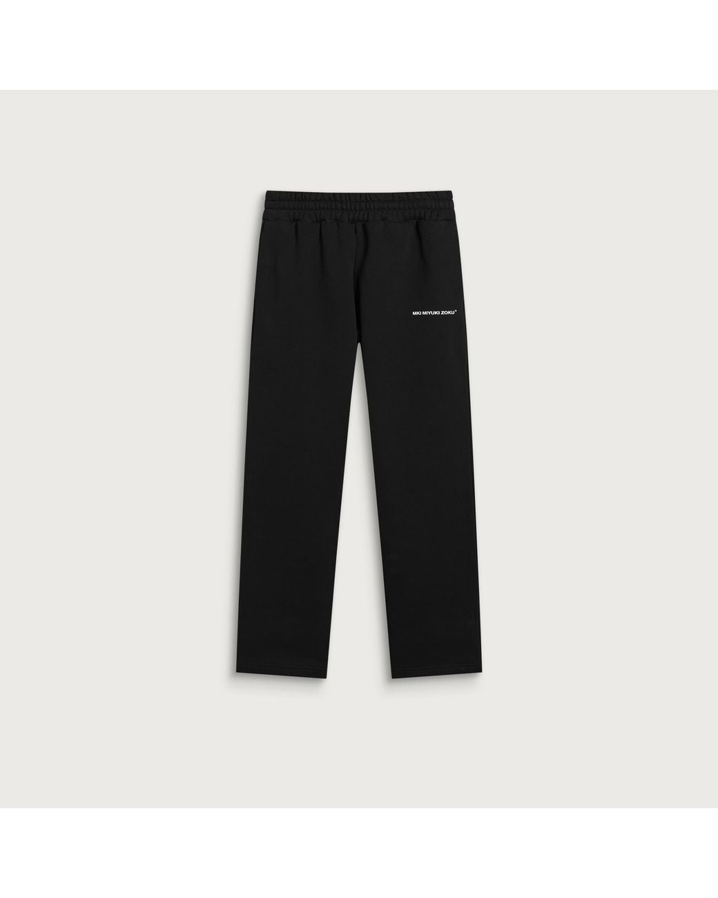 MKI Miyuki-Zoku Black Uniform Wide Leg Joggers for men