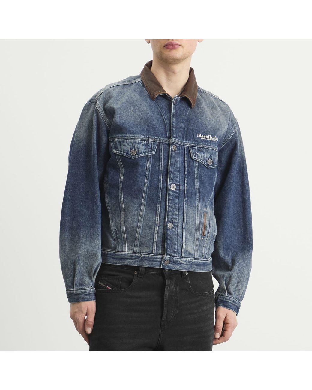 DIESEL Blue Denver Denim Jacket for men