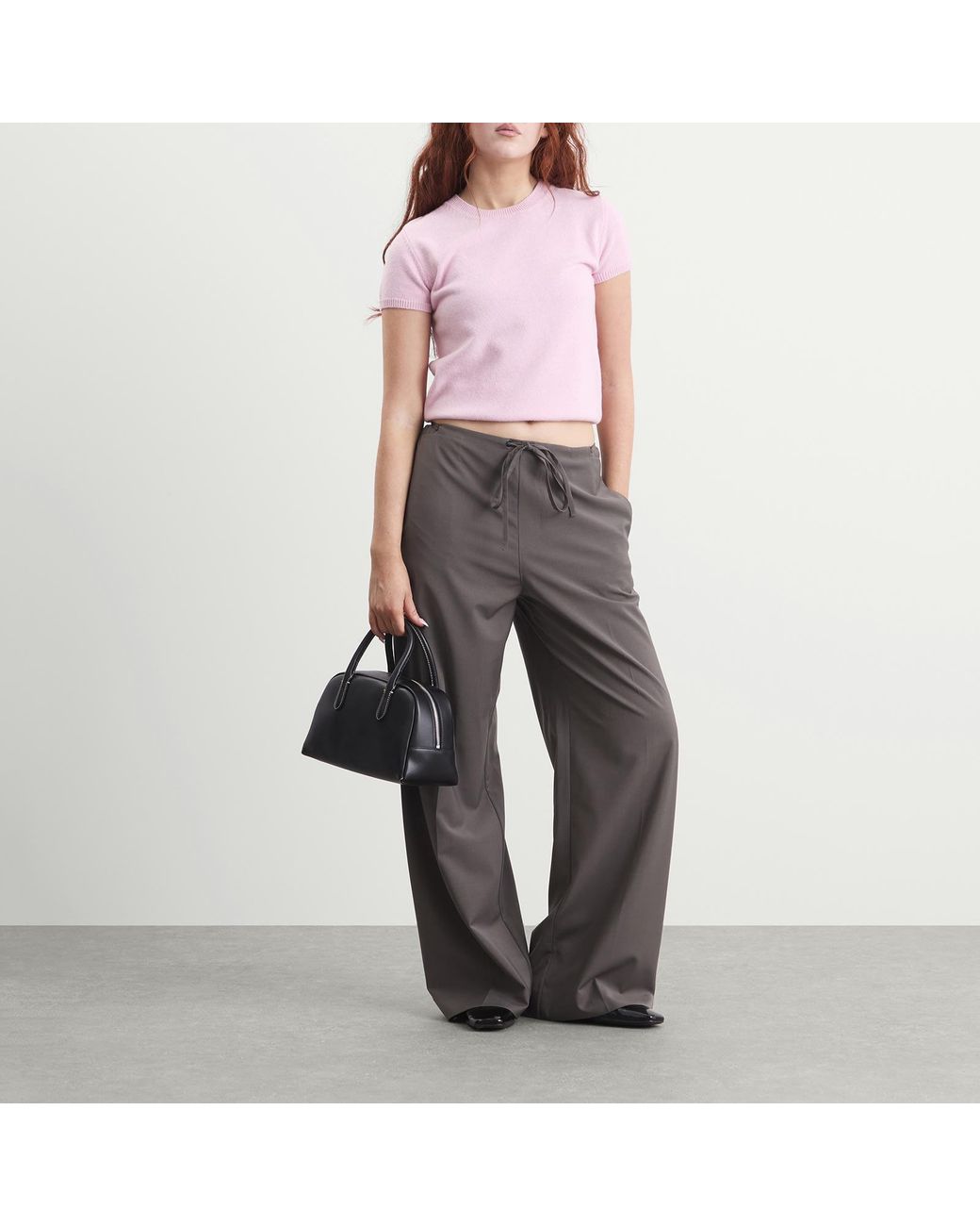 DUNST Pink Fluffy Knitted T-Shirt