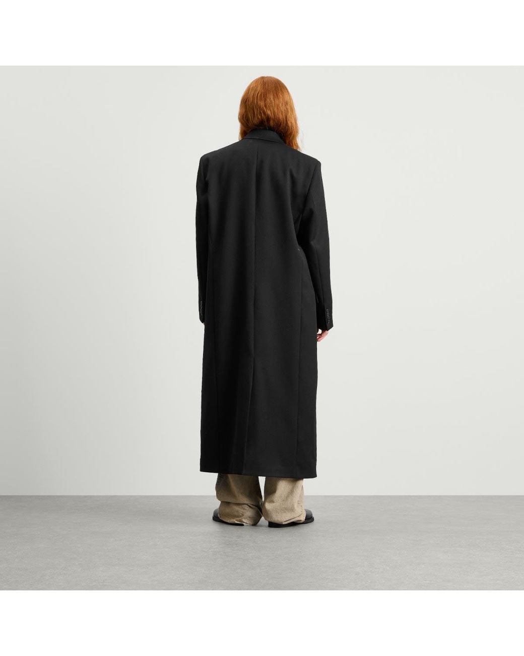 Rohe Black Double Breasted Tailored Coat