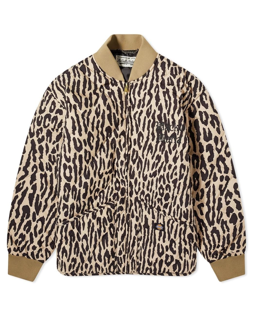 Wacko Maria Dickies Leopard Quilted Jacket in Black for Men Wacko Maria Dickies Leopard Quilted Jacket in Black for Men