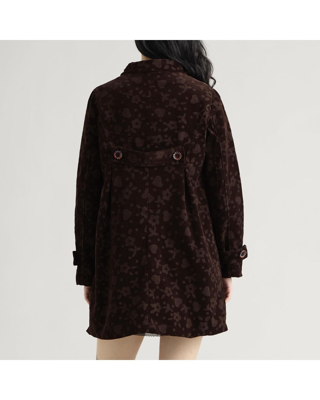 PAOLINA RUSSO Black Double Breasted Peacoat