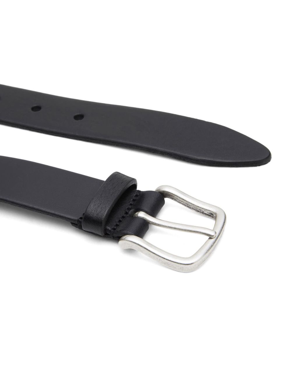 Andersons Black Andersons Narrow Stud Trimmed Leather Belt for men