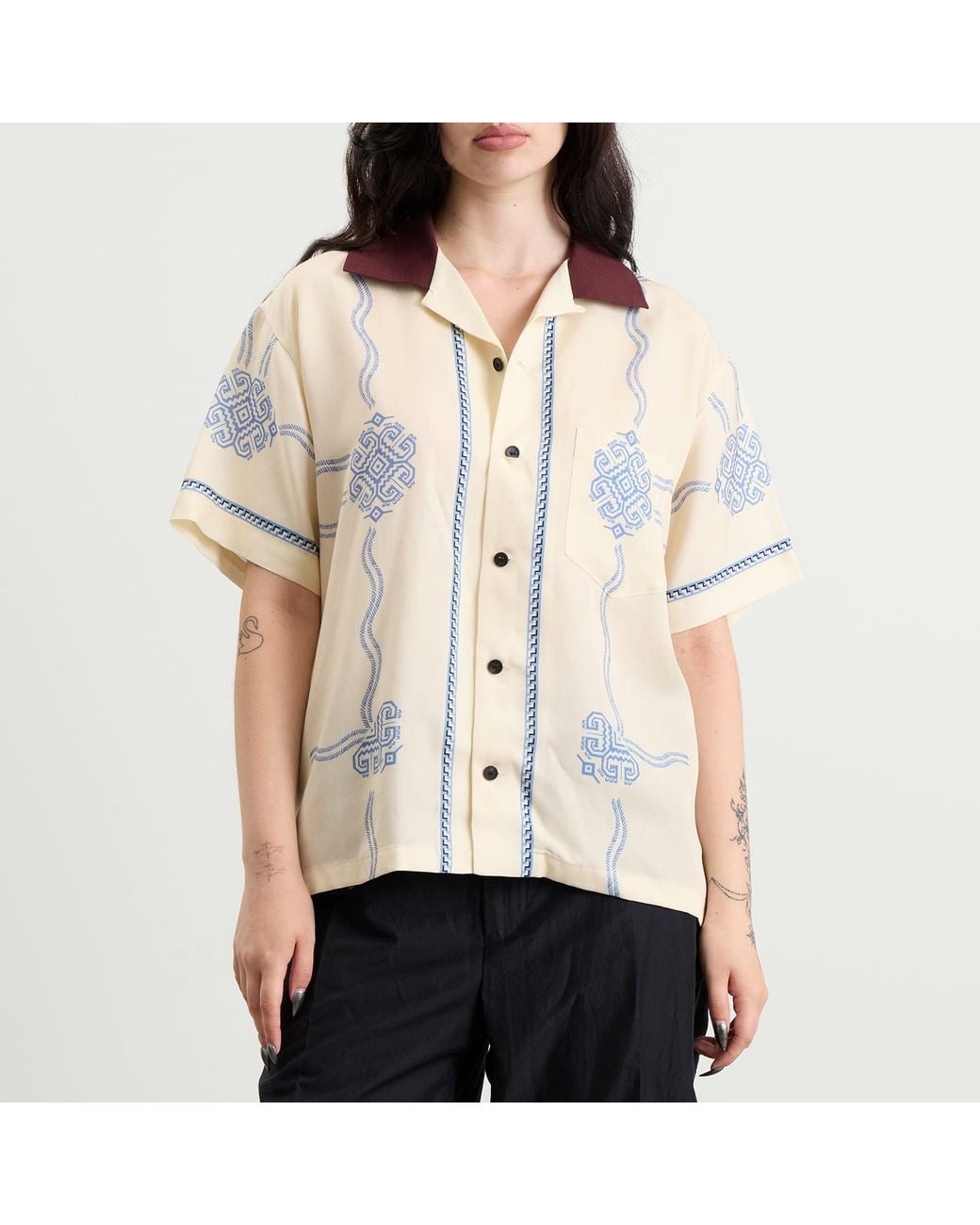 Toga Natural Toga Inner Print Short Sleeve Shirt