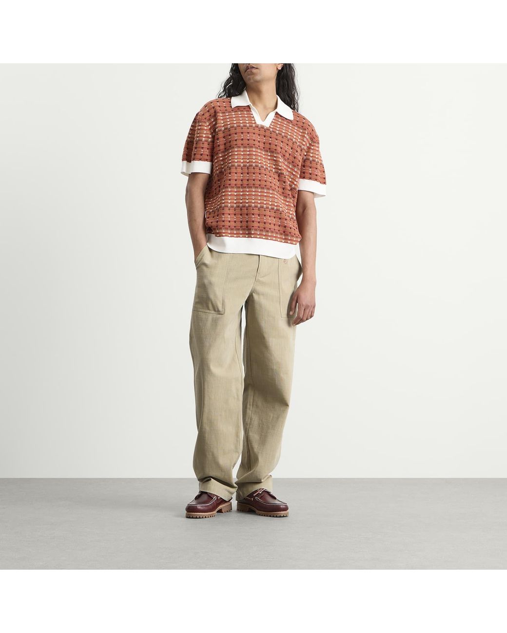 Drole de Monsieur Natural Cotton Elasticated Waist Pants for men