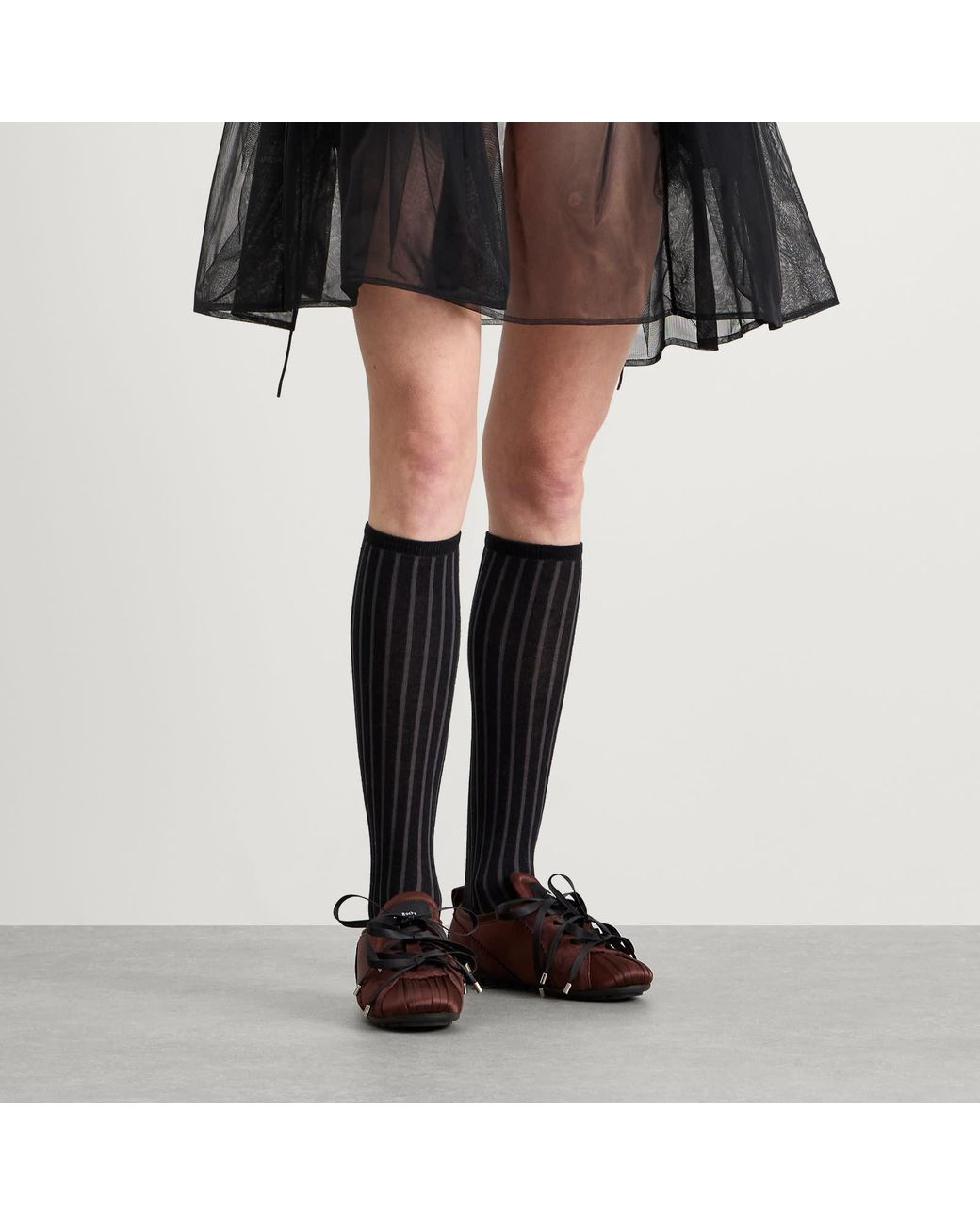 Simone Rocha Brown Ballerina Grip Sneakers