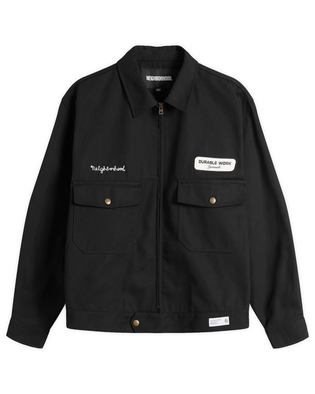 Neighborhood Black Zip Work Jacket for men