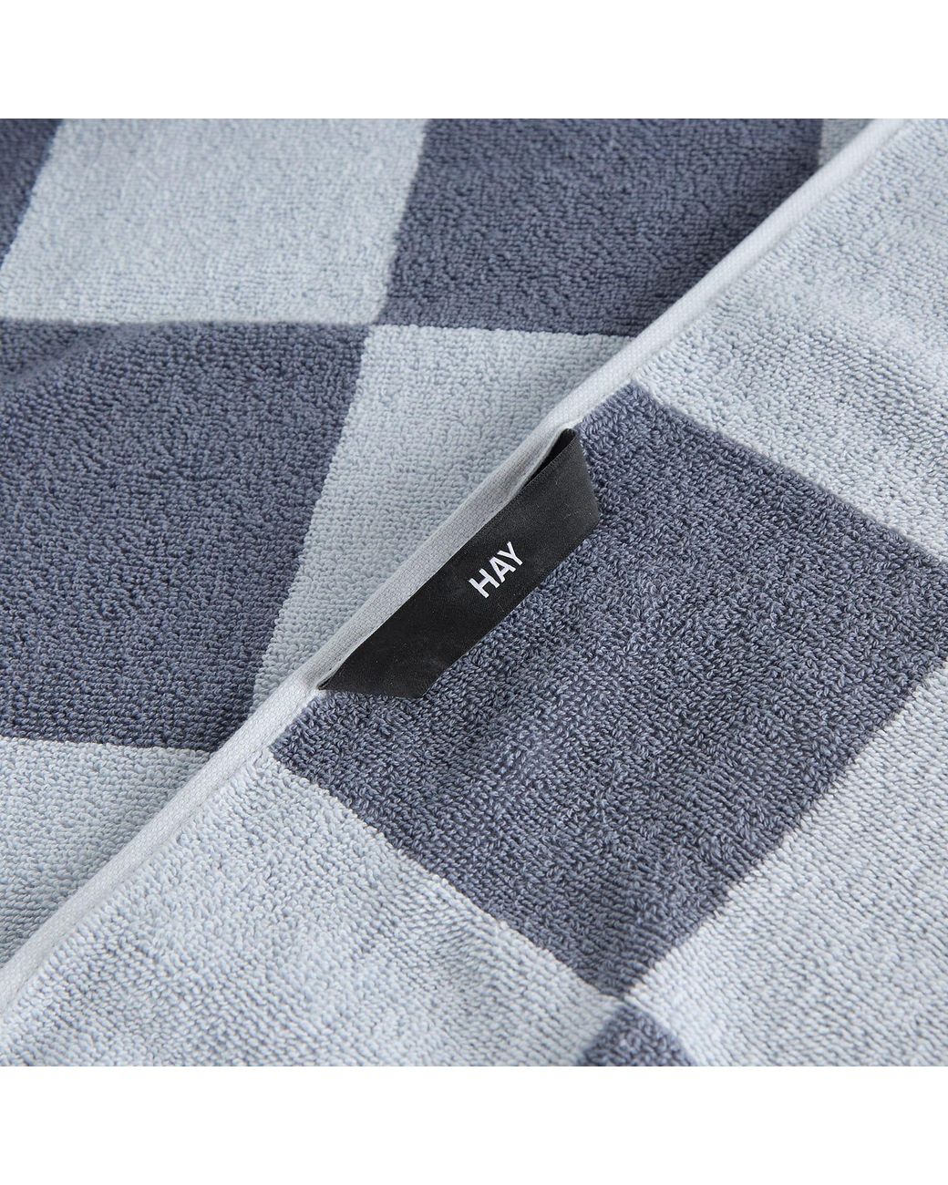 Hay Gray Check Bath Towel