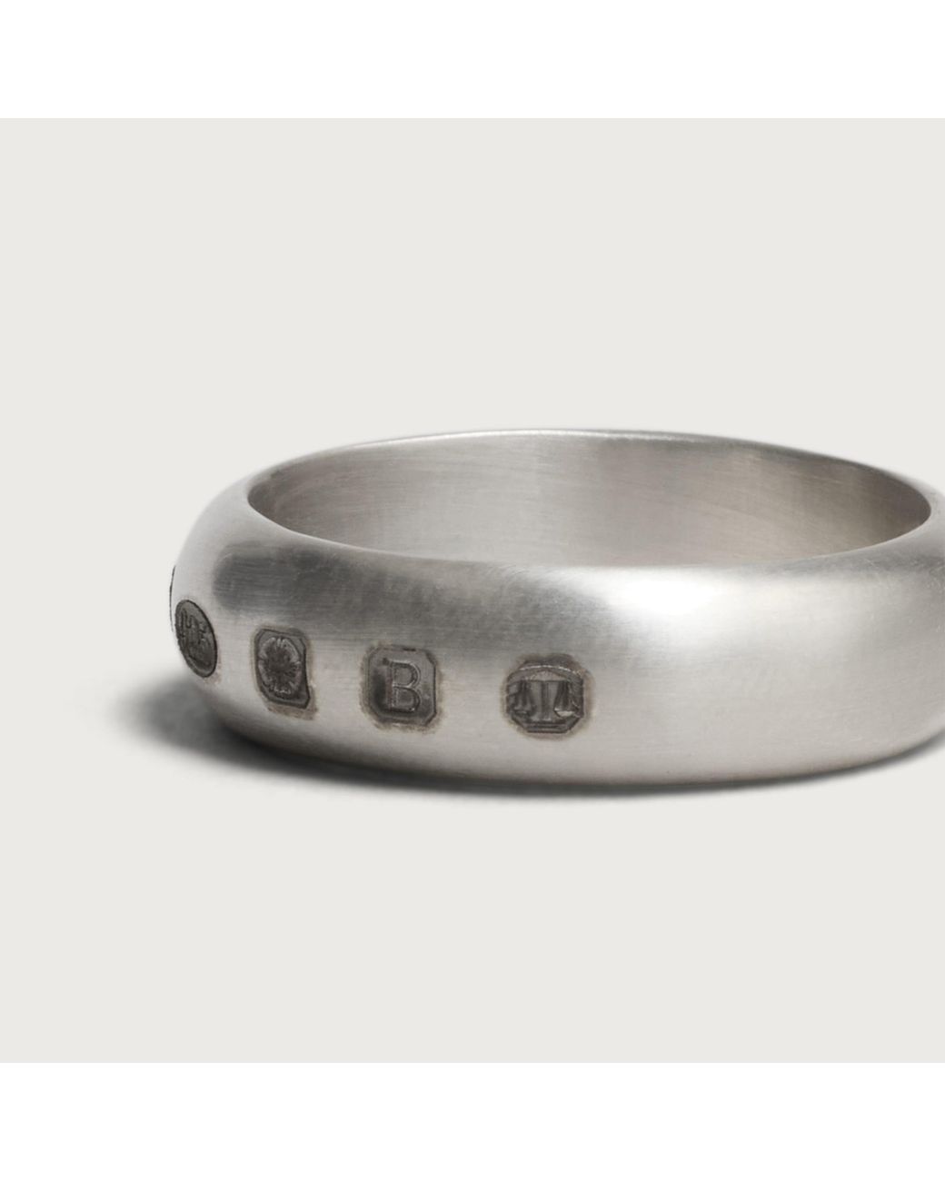Serge Denimes White Traditional Hallmark Ring for men