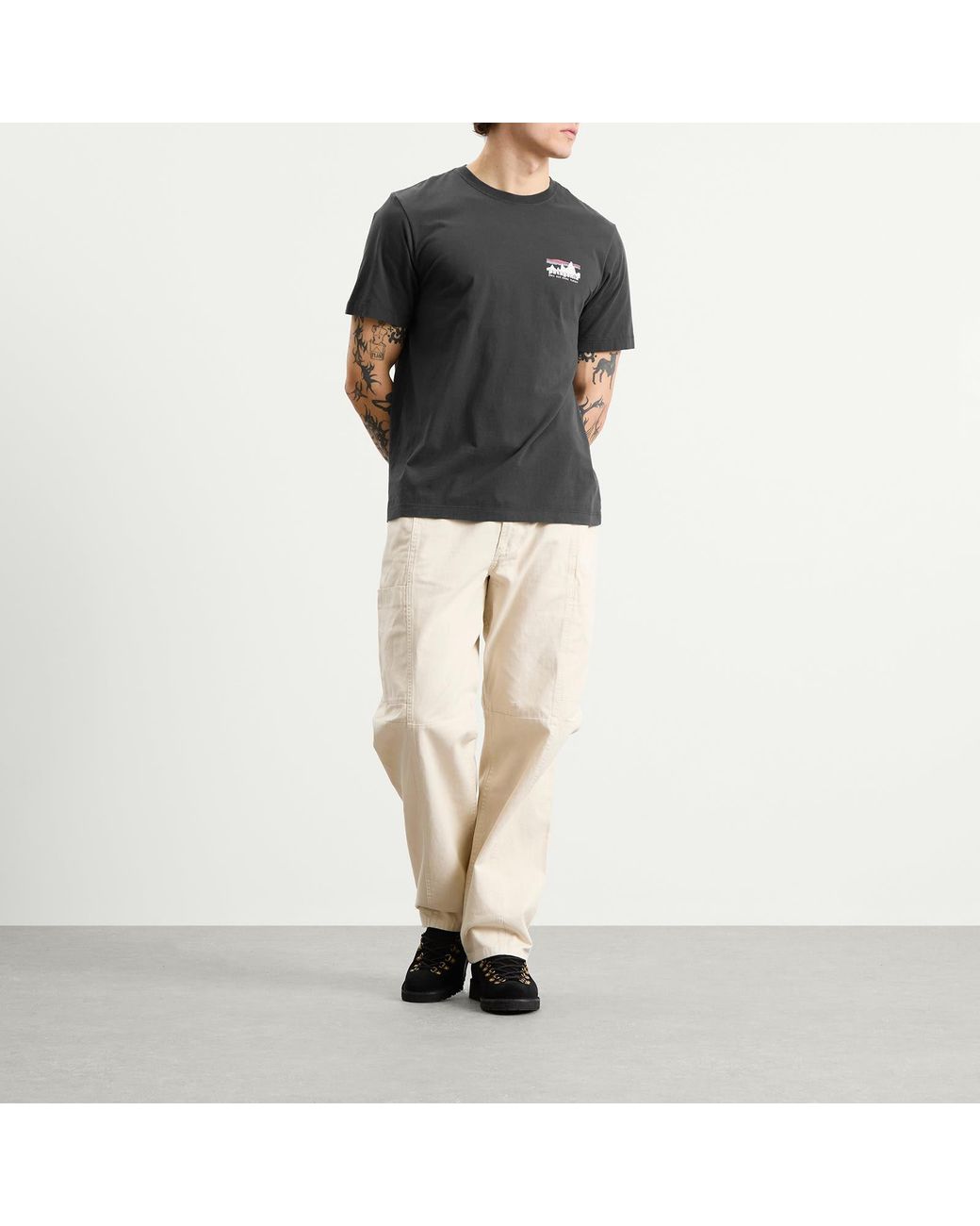 Patagonia Black 95 Oval Logo T-Shirt for men