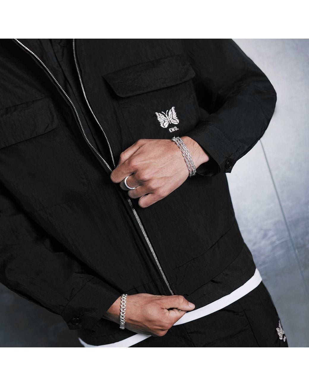 Needles Black End. X Sport Jacket