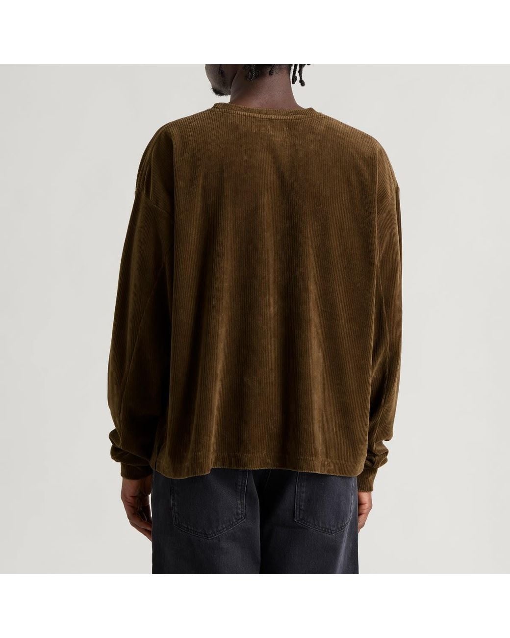mfpen Brown Relaxed Long Sleeve T-Shirt for men