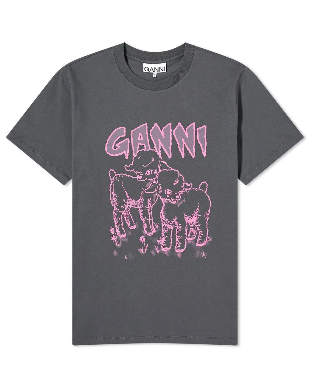 ☆韓国の人気☆【GANNI】☆GREY FUTURE RELAXED LAMB T-SHIRT☆ ☆韓国の人気☆【GANNI】☆GREY FUTURE RELAXED LAMB T-SHIRT