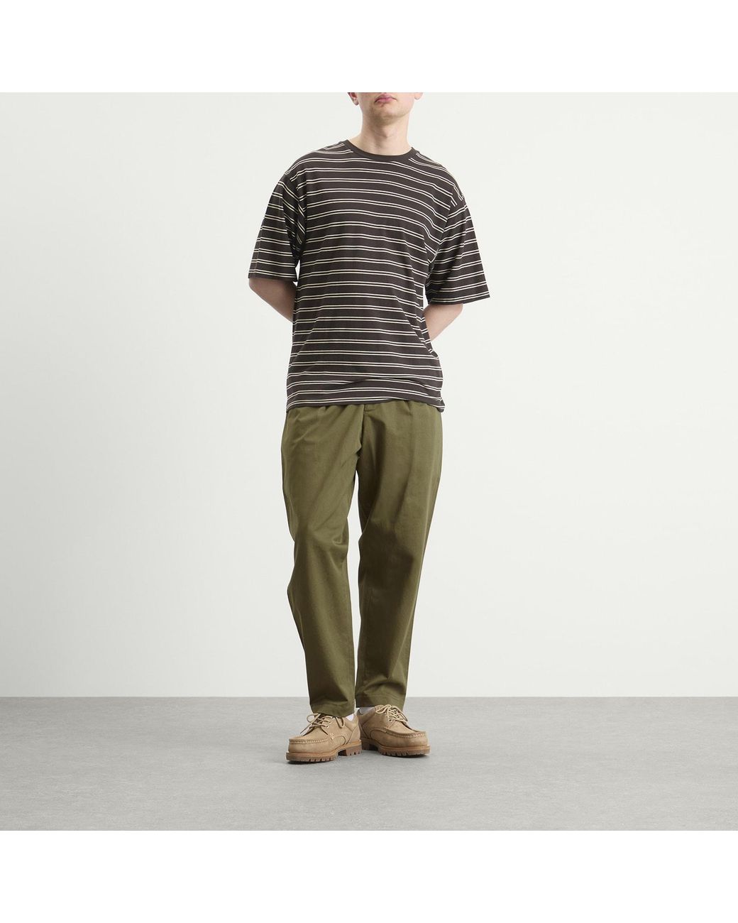 Universal Works Green Twill Pleated Track Pant for men
