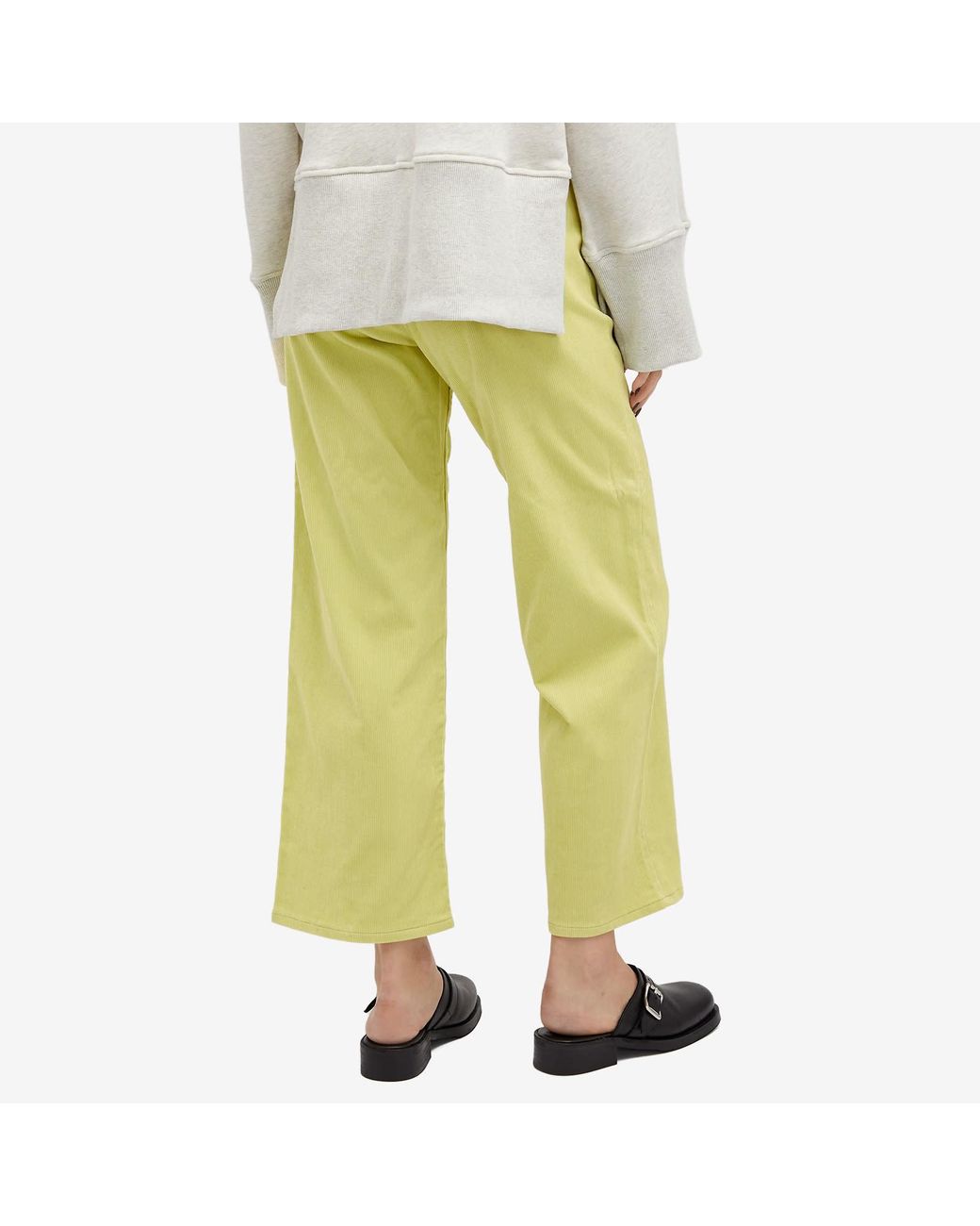 AURALEE Finx Corduroy Pants in Yellow | Lyst AURALEE Finx Corduroy Pants in Yellow | Lyst