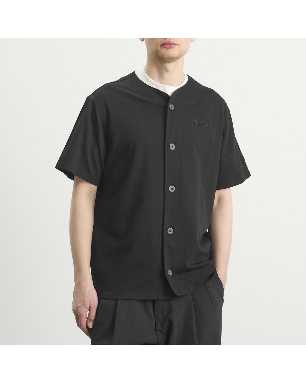 KTZ Black Script Baseball Jersey for men
