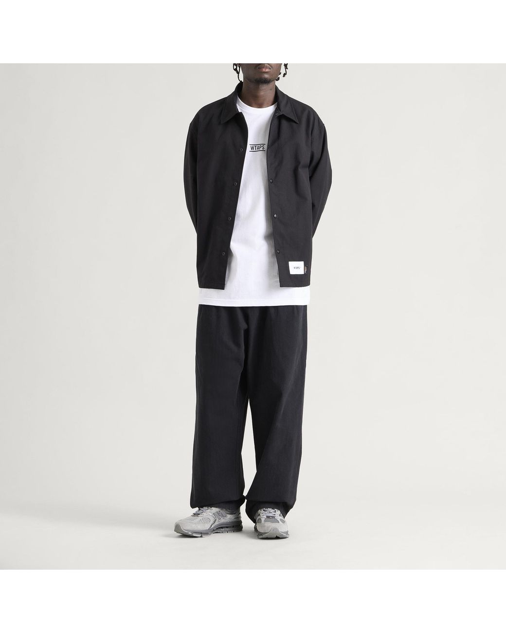 (w)taps White Brackets Short Sleeve T-Shirt for men