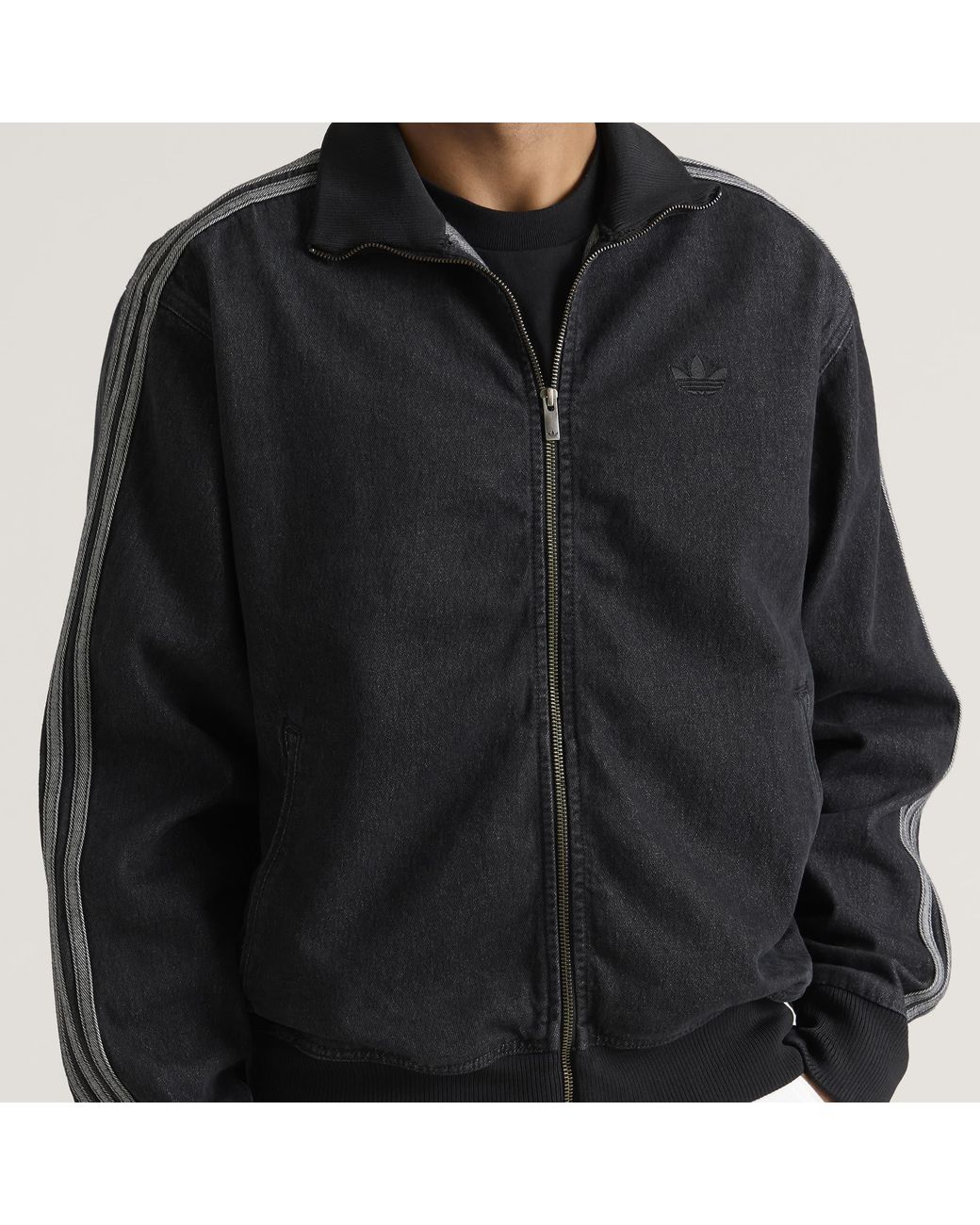 Adidas Black Denim Firebird Track Top for men