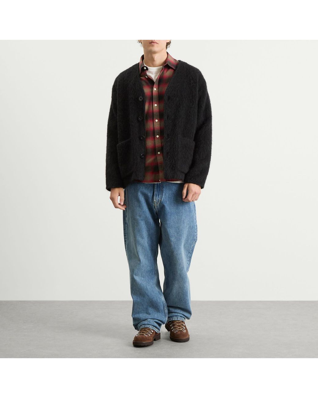 NN07 Red Deon Check Flannel Shirt for men