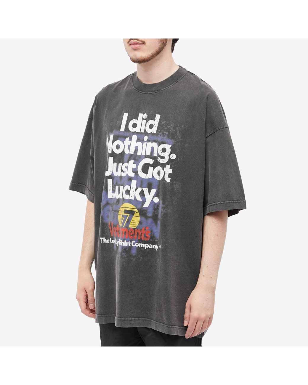 Vetements I Got Lucky T-shirt in Black | Lyst Australia