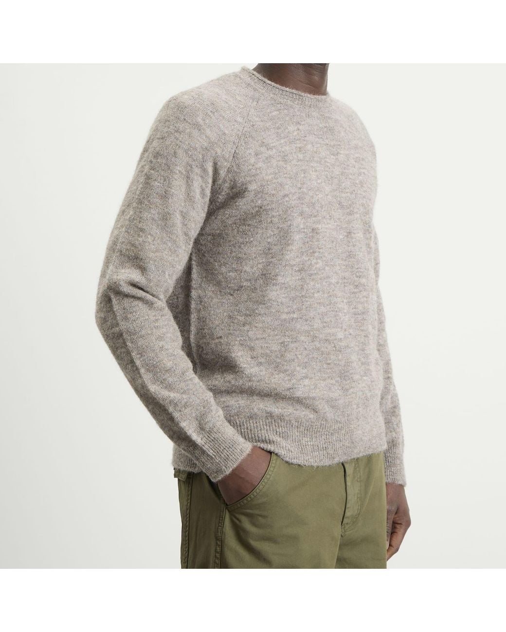 Norse Projects Gray Skogafoss Baby Alpaca Jumper for men