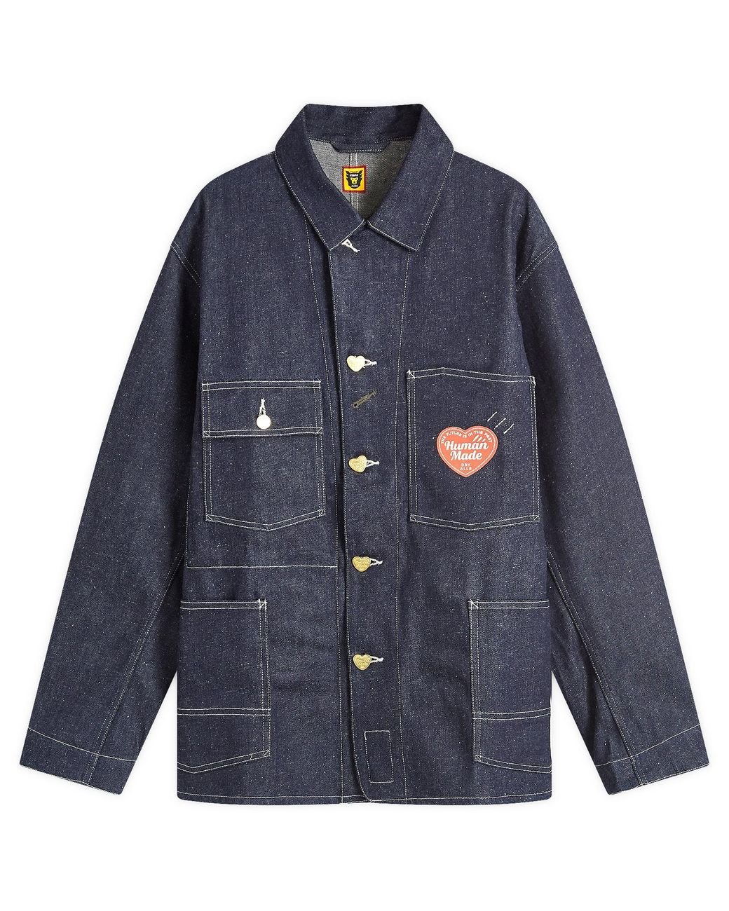 Human Made Denim Coverall Jacket in Blue for Men | Lyst UK