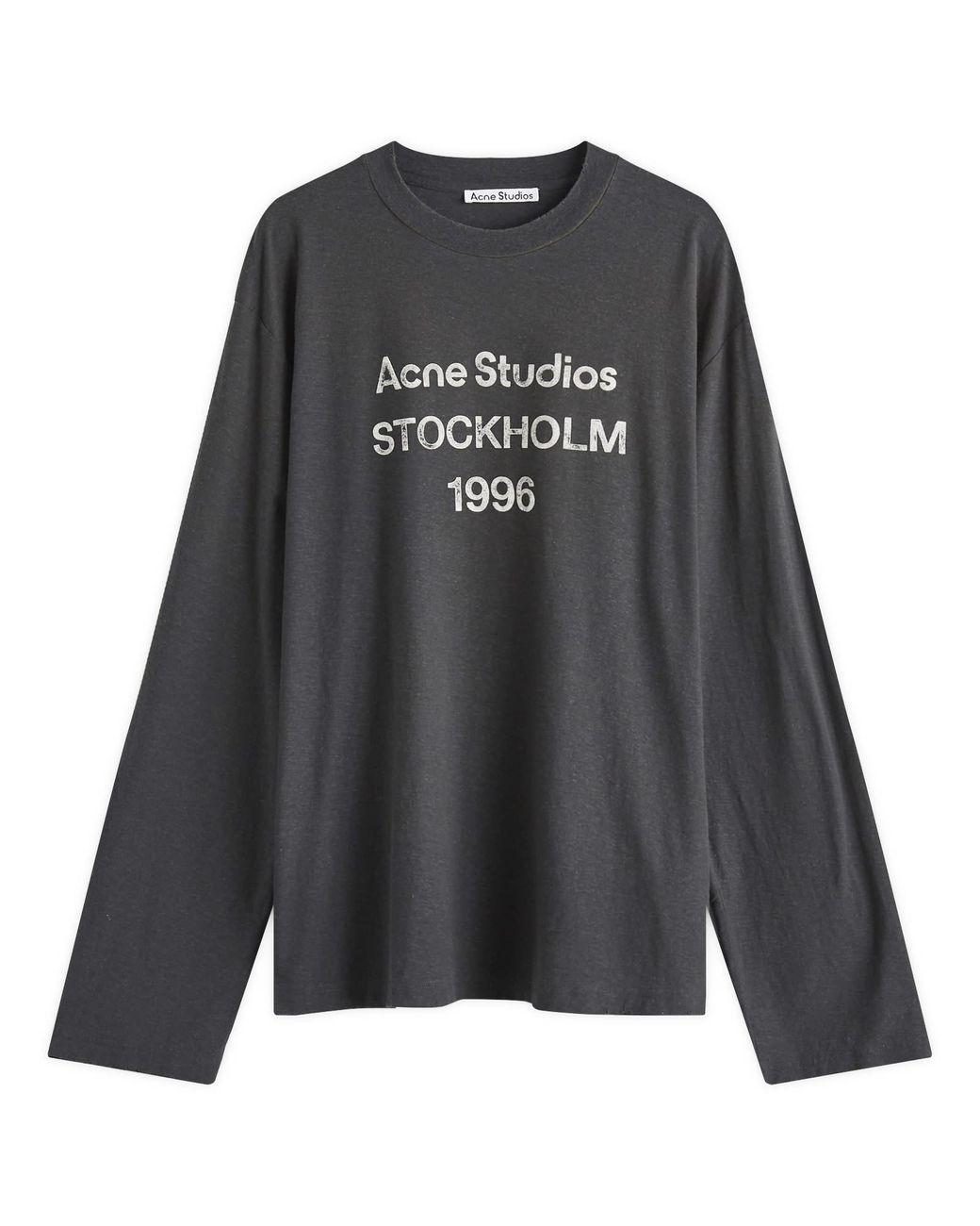 Acne Studios Edden 1996 Logo Long Sleeve T-Shirt in Black