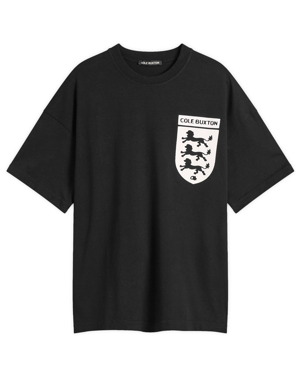 Cole Buxton Black Three Lions T-Shirt for men
