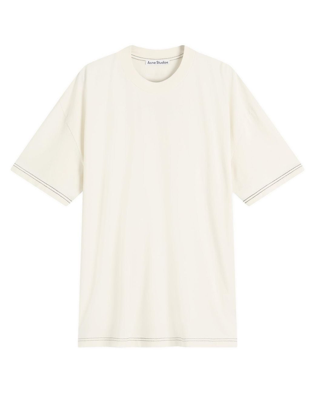 Acne White Eresa U Autograph Logo T-Shirt for men