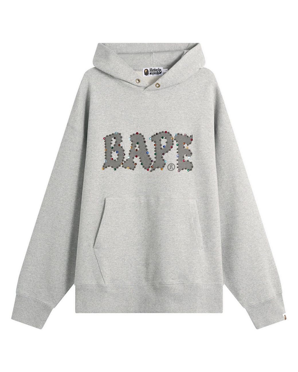 A Bathing Ape Gray Colour Stone Bape Hoodie for men