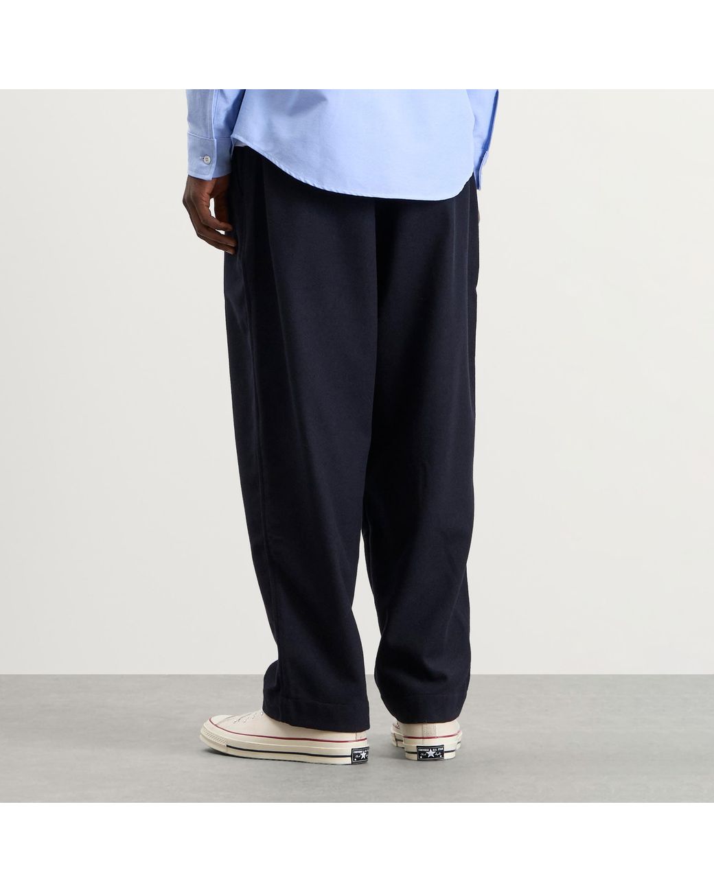 Universal Works Blue Dublin Wool Mix Oxford Pant for men
