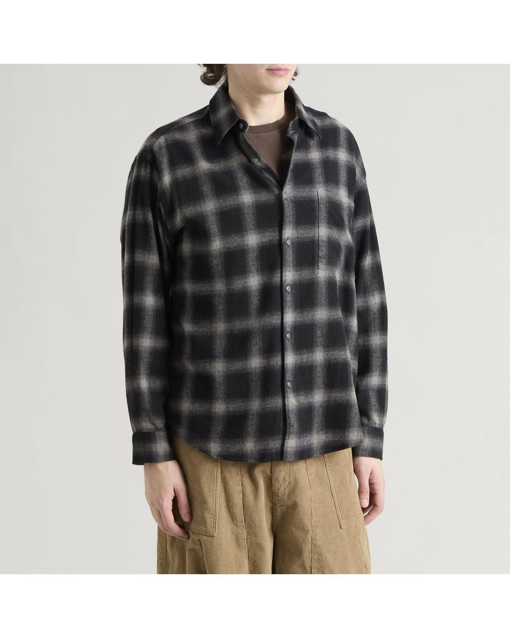 FRIZMWORKS Black Ombre Check Shirt for men