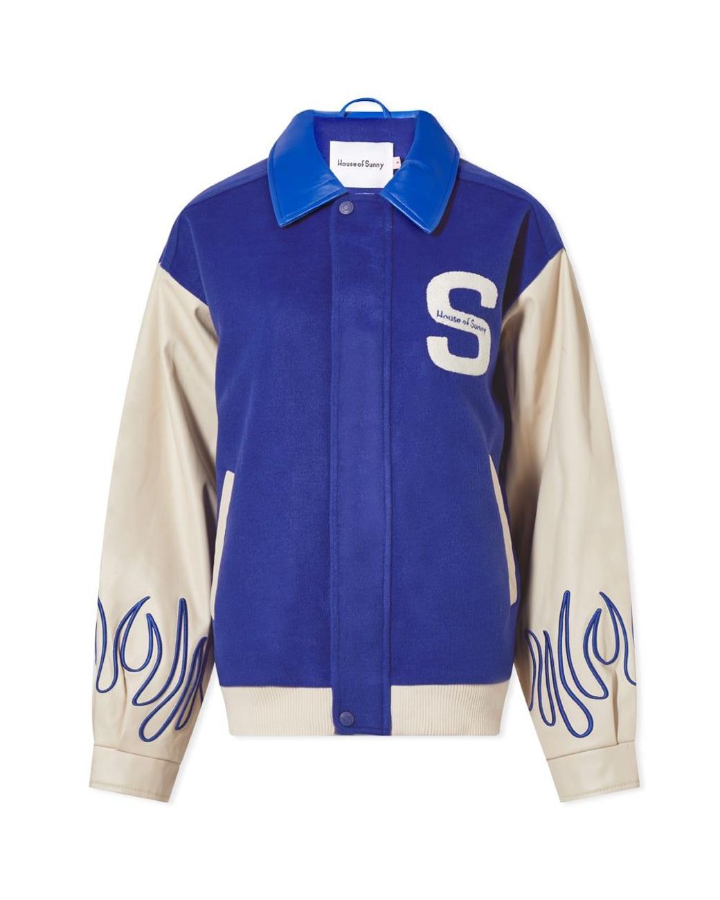 House Of Sunny Free Fallin' Bomber Jacket in Blue Lyst