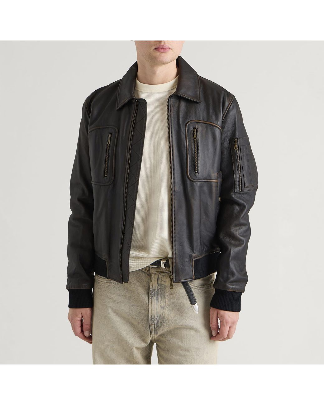Larriet Black Pepe Leather Jacket for men