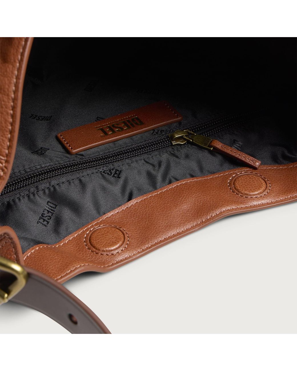 DIESEL Brown D-Line Shoulder Bag
